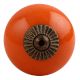 Orange Round Antique Fitting Ceramic Knob